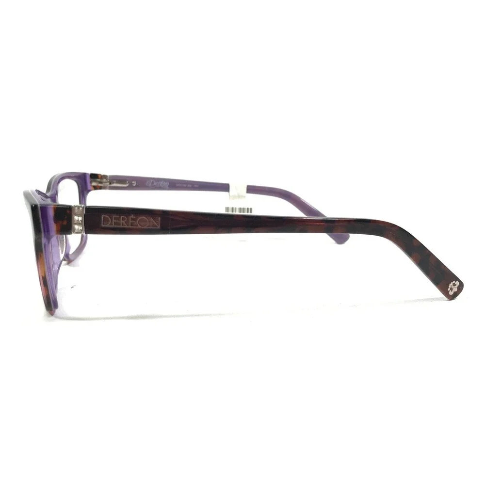 Dereon DOC280 505 Eyeglasses Frames Purple Tortoise Square Full Rim 53-19-140